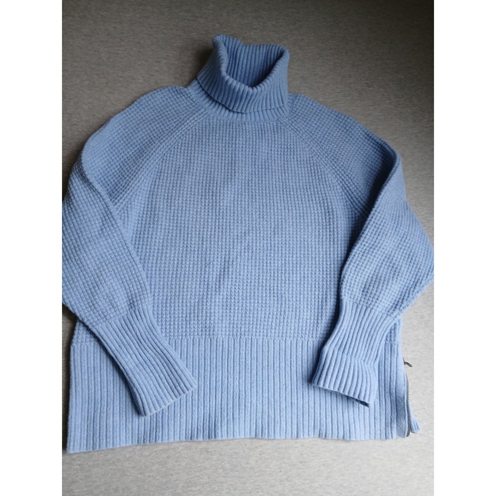 LL Bean Sweater XL Womens Super Soft Waffle Knit Turtleneck Pullover Preppy New